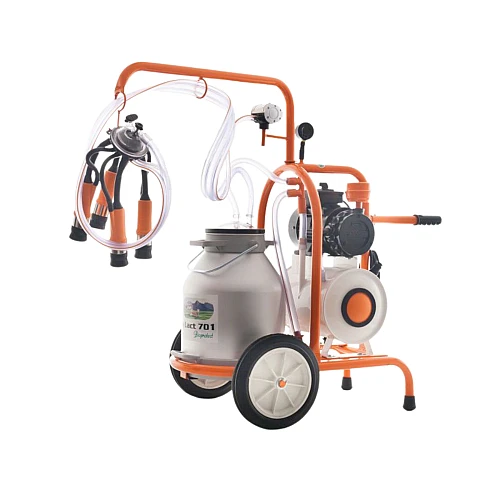 Mulgatoare RURIS Fagaras Lact 701 – 1 Post, Bidon Aluminiu 30L, Vacuum 18L, Motor 550W | Pentru 2-5 Bovine