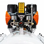 Compresor Silentios RURIS Silent Power 10000 OilFree – 3000W, 100L, 528 l/min, 8 Bar, Fara Ulei, 2 Cilindri, 2 Iesiri, Protectii Multiple