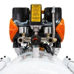 Compresor Silentios RURIS Silent Power 10000 OilFree – 3000W, 100L, 528 l/min, 8 Bar, Fara Ulei, 2 Cilindri, 2 Iesiri, Protectii Multiple