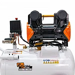 Compresor Silentios RURIS Silent Power 2400 OilFree – 1500W, 2CP, 24L, 236 l/min, 8 Bar, Fara Ulei, 2 Cilindri, 2 Iesiri, Protectii Multiple