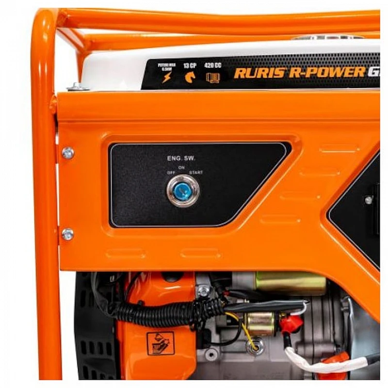 Generator de Curent Ruris R-Power GE 7000RC – 6500W, Motor 13CP, 3 Faze, Pornire Electrica, Telecomanda, Rezervor 28L