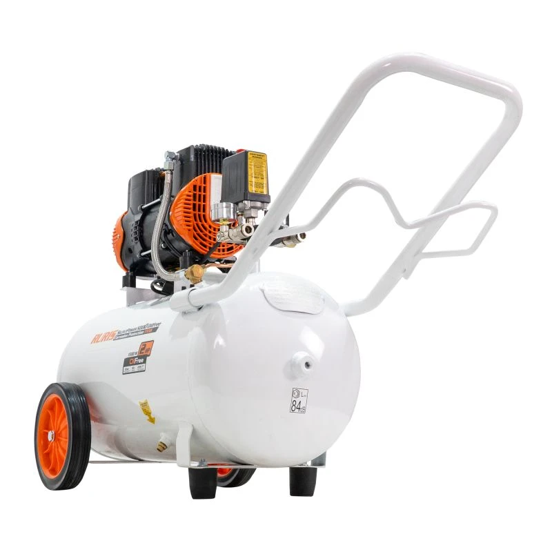 Compresor Silentios RURIS Silent Power 5000 OilFree – 1500W, 2CP, 50L, 236 l/min, 8 Bar, Fara Ulei, 2 Cilindri, 2 Iesiri, Protectii Multiple