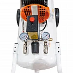 Compresor Silentios RURIS Silent Power 5000 OilFree – 1500W, 2CP, 50L, 236 l/min, 8 Bar, Fara Ulei, 2 Cilindri, 2 Iesiri, Protectii Multiple