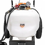 Pulverizator electric tractat RURIS RS TANK 10000 – 100 L, 5.5 bar, 12V, Debit 3.1 L/min, Lance metalica, Furtun 5 m, Manometru, Roti 38x8.5 cm, 4 duze incluse