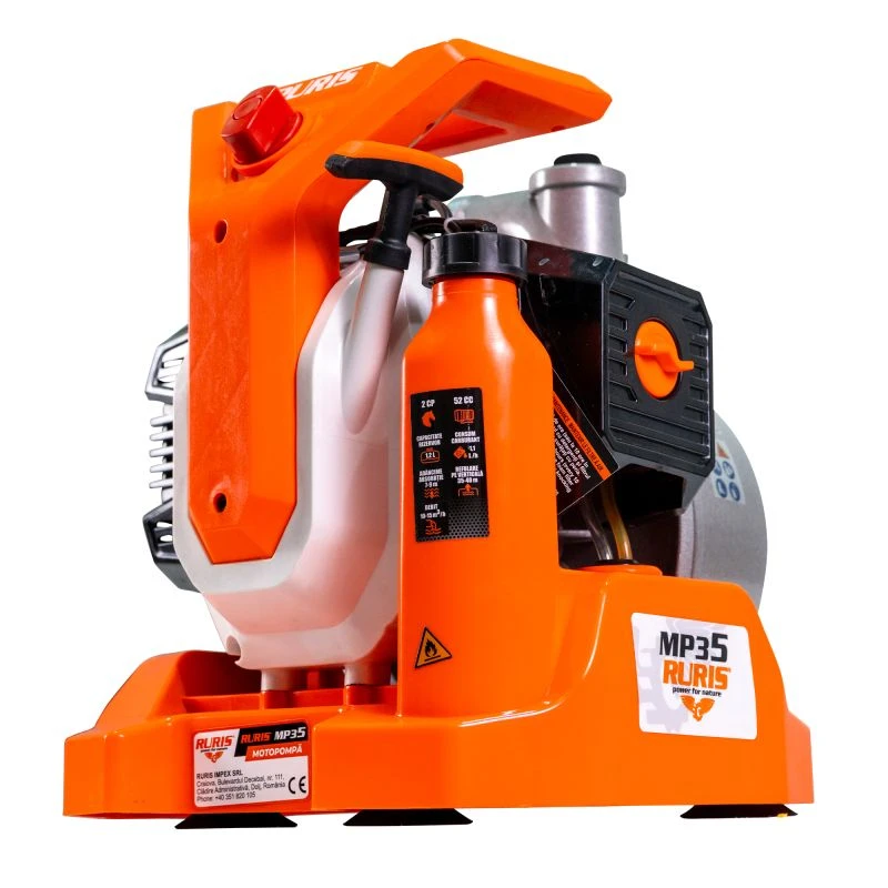 Motopompa RURIS MP 35, pe benzina 2 CP, diametru furtun 1.5 toli,  debit maxim 15 m³/h