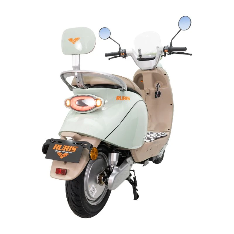 Scuter Electric RURIS Pilot SX790 Verde Retro, motor 800 W, baterie 48V20Ah, autonomie pana la 70 km, viteza maxima de 25 km/h, conform reglementarilor UE, fara permis