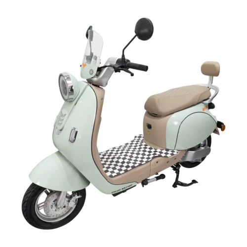 Scuter Electric RURIS Pilot SX790 Verde Retro, motor 800 W, baterie 48V20Ah, autonomie pana la 70 km, viteza maxima de 25 km/h, conform reglementarilor UE, fara permis
