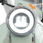 Scuter Electric RURIS Pilot SX790 Verde Retro, motor 800 W, baterie 48V20Ah, autonomie pana la 70 km, viteza maxima de 25 km/h, conform reglementarilor UE, fara permis