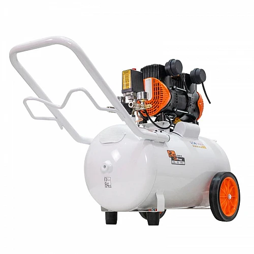 Compresor Silentios RURIS Silent Power 5000 OilFree – 1500W, 2CP, 50L, 236 l/min, 8 Bar, Fara Ulei, 2 Cilindri, 2 Iesiri, Protectii Multiple