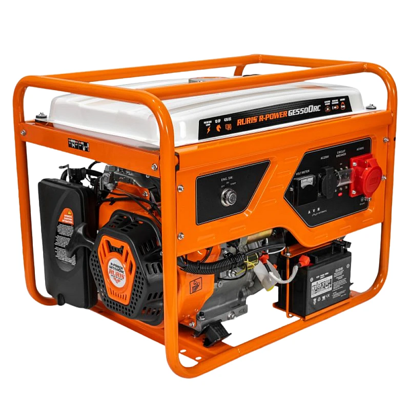 Generator de curent RURIS R-POWER GE5500RC – 5500W, motor 13CP, pornire electrica, telecomanda, AVR, monofazic