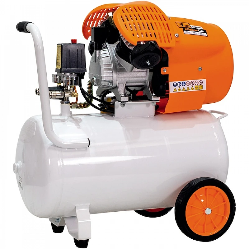 Compresor Aer RURIS Double Power 5000 – 2200W, 3CP, 50L, 354 l/min, 8 Bar, 2 Cilindri, 2 Iesiri cu Manometru