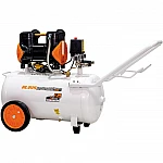 Compresor Silentios RURIS Silent Power 5000 OilFree – 1500W, 2CP, 50L, 236 l/min, 8 Bar, Fara Ulei, 2 Cilindri, 2 Iesiri, Protectii Multiple