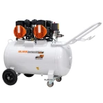 Compresor Silentios RURIS Silent Power 10000 OilFree – 3000W, 100L, 528 l/min, 8 Bar, Fara Ulei, 2 Cilindri, 2 Iesiri, Protectii Multiple