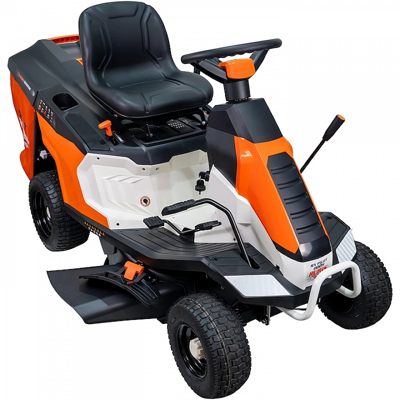 Tractoras pentru tuns gazon RURIS RX Pilot 002H, motor benzina Loncin 4T, 224 CC, 9.5 CP, 6,99 KW, latime taiere 65 cm, inaltime 30-75 mm, cos 150 kg