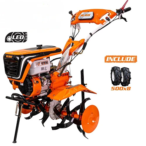 Motosapa Ruris 732K, 8.5 CP, capota cu far, freze si roti cauciuc 5.00-8