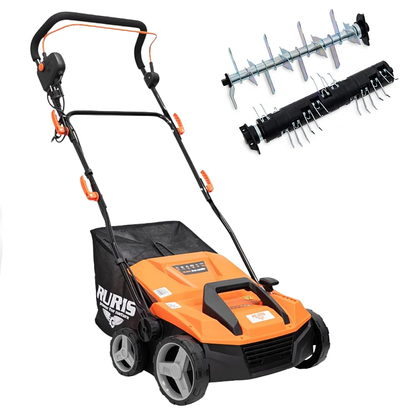 Scarificator si aerator gazon electric RURIS RXE 1808E, 1800 W