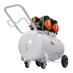 Compresor Silentios RURIS Silent Power 10000 OilFree – 3000W, 100L, 528 l/min, 8 Bar, Fara Ulei, 2 Cilindri, 2 Iesiri, Protectii Multiple