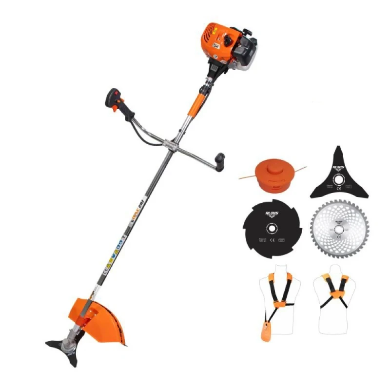 Motocoasa de umar RURIS DAC 210, motor benzina TEZ, 2 timpi, 42 CC, 1.7 CP, rezervor 1.2 litri, aprindere electronica