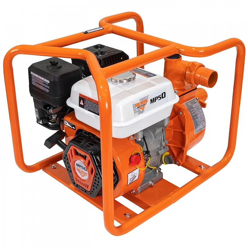 Motopompa RURIS MP50, motor benzina General Engine, 4 timpi, 212 CC, 7 CP, furtun refulare 2 inch, 20 m, absorbtie 8 m, refulare verticala 25 m