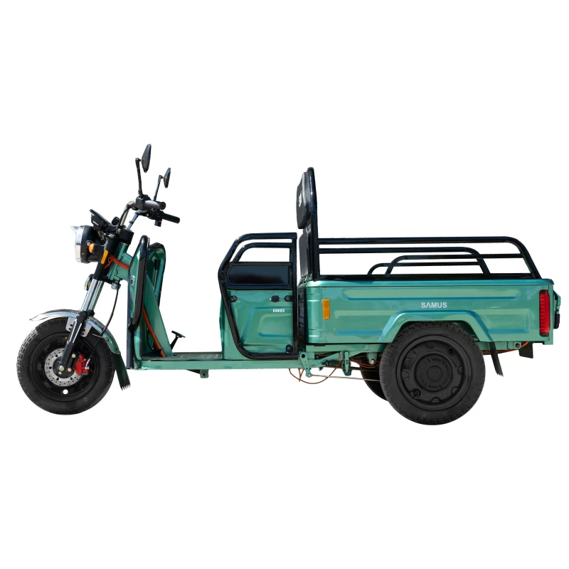 Triciclu electric, Samus Cargo RANGER-25-1.1-72V32-Green, putere maxima 3600W, acumulator 72V 32Ah, autonomie 60 km, viteza maxima de 25 km/h, conform reglementarilor UE, fara permis