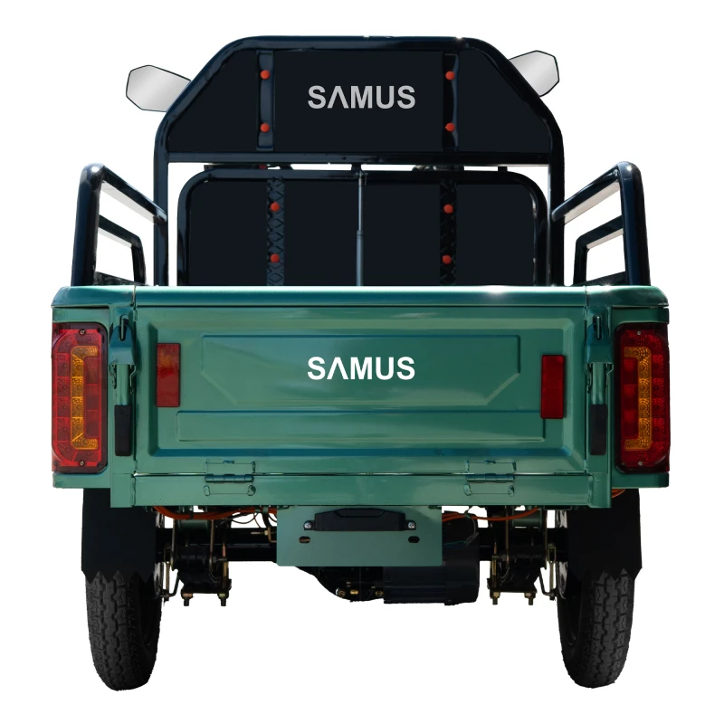 Triciclu electric, Samus Cargo RANGER-25-1.1-72V32-Green, putere maxima 3600W, acumulator 72V 32Ah, autonomie 60 km, viteza maxima de 25 km/h, conform reglementarilor UE, fara permis