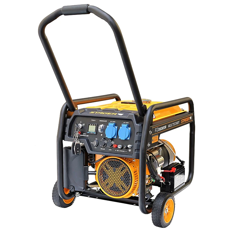 Stager FD 3600ER Automatic Generator curent monofazat, 230V, 3.0kW, benzină, conector ATS, multistart, autonomie pana la 20h