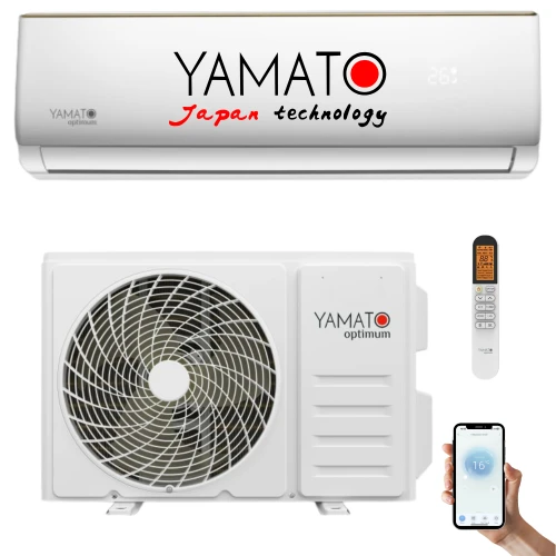 Aparat de aer conditionat Yamato Optimum YW18T2, 18000 BTU, Clasa A++/A+, Wi-Fi, Inverter + Kit instalare inclus, Alb