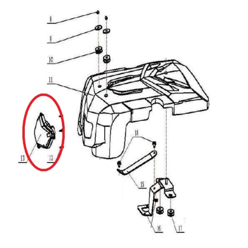 Far RURIS PS1001ksd-1-13b, pentru motocultor Ruris 1001ksd, 1002ksd, model 2019 Far RURIS PS1001ksd-1-13b, pentru motocultor Ruris 1001ksd, 1002ksd, model 2019