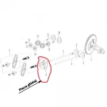 Placa ghidaj supapa motor RURIS PS168f-5-4, pentru motosapa Ruris 6 cp, 6.5 cp, 7 cp