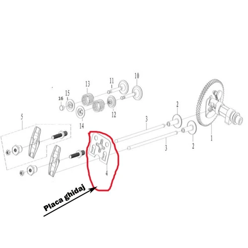 Placa ghidaj supapa motor RURIS PS168f-5-4, pentru motosapa Ruris 6 cp, 6.5 cp, 7 cp Placa ghidaj supapa motor RURIS PS168f-5-4, pentru motosapa Ruris 6 cp, 6.5 cp, 7 cp