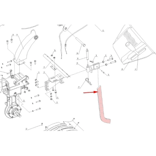 Picior suport RURIS PS6500k-3-22, pentru motocultoarele Ruris 6500K Picior suport RURIS PS6500k-3-22, pentru motocultoarele Ruris 6500K