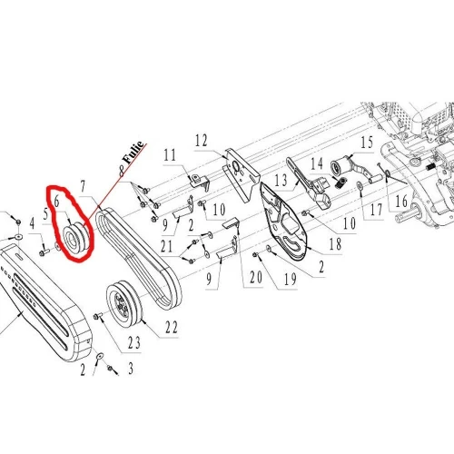 Fulie cilindrica RURIS PS6500k-4-6a, pentru motocultoarele Ruris 6500K Fulie cilindrica RURIS PS6500k-4-6a, pentru motocultoarele Ruris 6500K