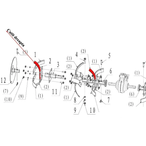 Cutit dreapta RURIS PS6500k-7-2a, distanta gauri fixare 60 mm, pentru motosapa Dac, Ruris, Gigant, Zimbru Cutit dreapta RURIS PS6500k-7-2a, distanta gauri fixare 60 mm, pentru motosapa Dac, Ruris, Gigant, Zimbru