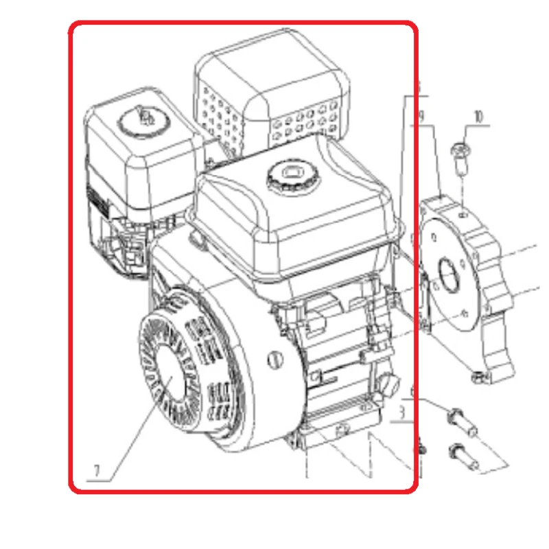 Motor complet RURIS PS731-1-7, 7 CP, pentru motocultoarele Ruris 731