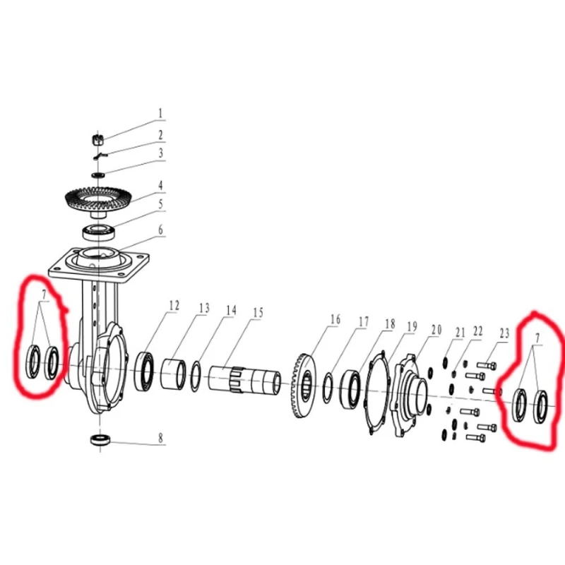 Simering carcasa reductor RURIS PS815-5-7, 45 x 62 x 8 mm, pentru motocultor Ruris 815, 913, 915, 1150KS, 1250KF Simering carcasa reductor RURIS PS815-5-7, 45 x 62 x 8 mm, pentru motocultor Ruris 815, 913, 915, 1150KS, 1250KF