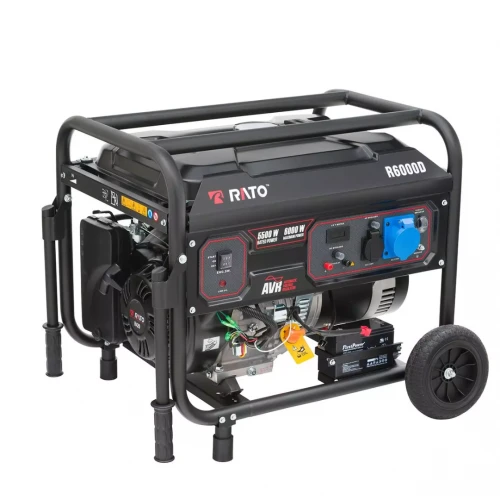 Generator de curent monofazat RATO R6000D-L2, 6 kW, AVR, benzina, pornire electrica