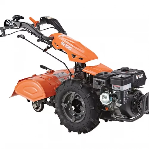 Motocultivator OMAC MV 9000, motor benzina, 4 timpi, 270 CC, 9 CP, 6.6 kW, 5 trepte viteza, roti cauciuc 5.00 x 10, freza 65 cm