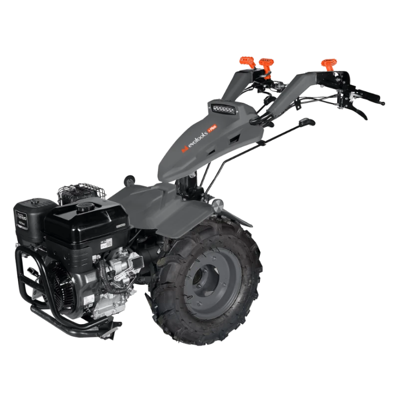 Motocultivator Evotools PLUS, Loncin MT760, Pornire Electrica, 13CP, pe benzina, 4 timpi racit cu aer