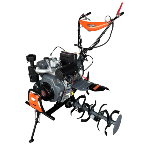 Motocultor TDK1100 Evotools PLUS, Motor Diesel KAMA, Pornire Electrica, cu roti de transport, freze, 11CP, pe motorina, 4 timpi racit cu aer