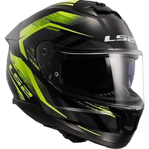 Casca LS2 FF808 Stream II Fury Black/H-V Yellow 2XL