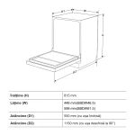 Masina de spalat vase Incorporabila Samus SBDW46.5, Latime 45 cm, 9 Seturi, 5 Programe, Clasa de energie E