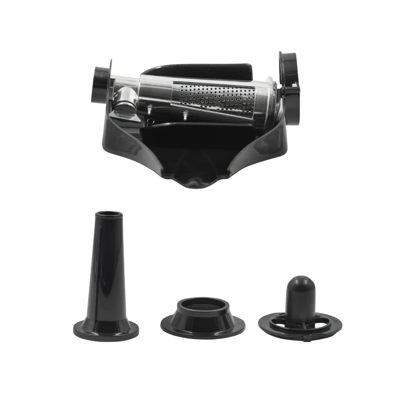 Masina de tocat carne Samus SMT2200X, 2200 W, Cutit din inox, 1 viteza + revers, 3 site din otel, Accesoriu rosii, Accesoriu pentru carnati, Negru/Inox