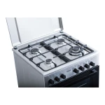 Aragaz SAMUS SM662AENS1, Gaz+Electric, 4 arzatoare, Wok, Cuptor electric 56 l, 7 functii, Clasa A (Inox)
