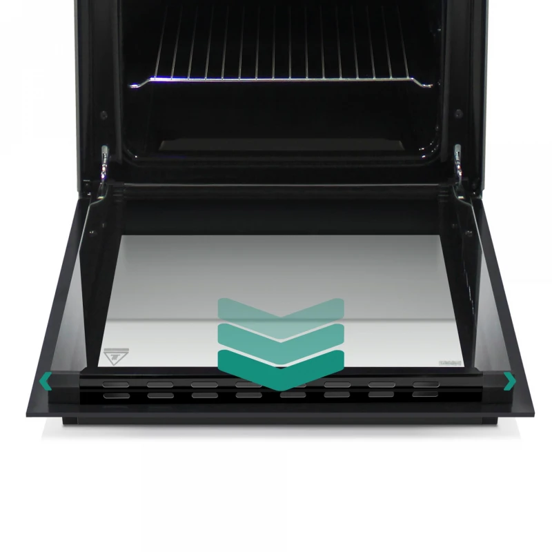 Aragaz Samus SM561BXS, 4 Arzatoare gaz, Cuptor gaz, Siguranta plita si cuptor, Geam dublu la cuptor, Inox/Argintiu