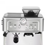 Espressor Samus MAESTRO 20, 1350 W, 20 Bari, Rezervor de apa detasabil 2.3 L, Capacitate rasnita 200 g, Optiune 1 sau 2 cesti de cafea, Diuza spumare lapte, Filtru dublu inoxidabil, Argintiu