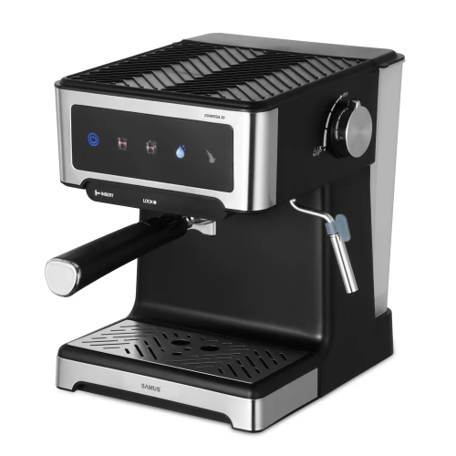 Espressor manual Samus Espressia 20, 1150 W, Ecran IMD integrat, 20 bari, 3 optiuni, Rezervor apa 1.8 l, Spumare cu abur (Negru/Inox) Espressor manual Samus Espressia 20, 1150 W, Ecran IMD integrat, 20 bari, 3 optiuni, Rezervor apa 1.8 l, Spumare cu abur (Negru/Inox)