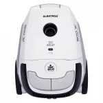 Aspirator cu sac Albatros Zenit 90 Eco, 900 W, Sac textil 2 L, 30.7kWh/an, Eco-type, Perie pentru covoare şi podele, Accesoriu locuri înguste (2 în 1), Alb/negru