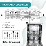 Masina de spalat vase incorporabila Samus SDW46.6, 9 Seturi, 6 Programe, Clasa E