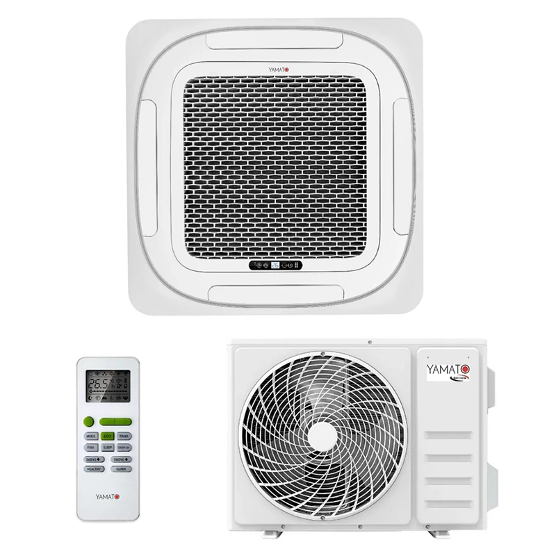 Aparat de aer conditionat tip caseta Yamato R32 YC12T1 DC Inverter 48000 BTU, Wi-Fi Ready, Pompa de condens inclusa, Mod ECO, Pre-incalzire inteligenta, trifazat