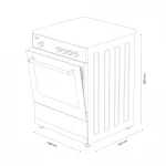 Samus Aragaz SM 450 MBS, 4 arzatoare + cuptor pe gaz, siguranta plita + cuptor, maro